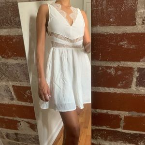 Delicate lace & chiffon dress